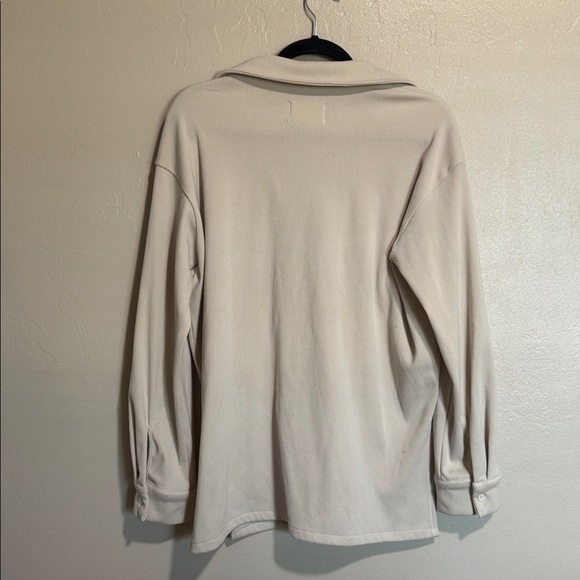 All:Row Ribbed Cream Shacket - Picture 5 of 8